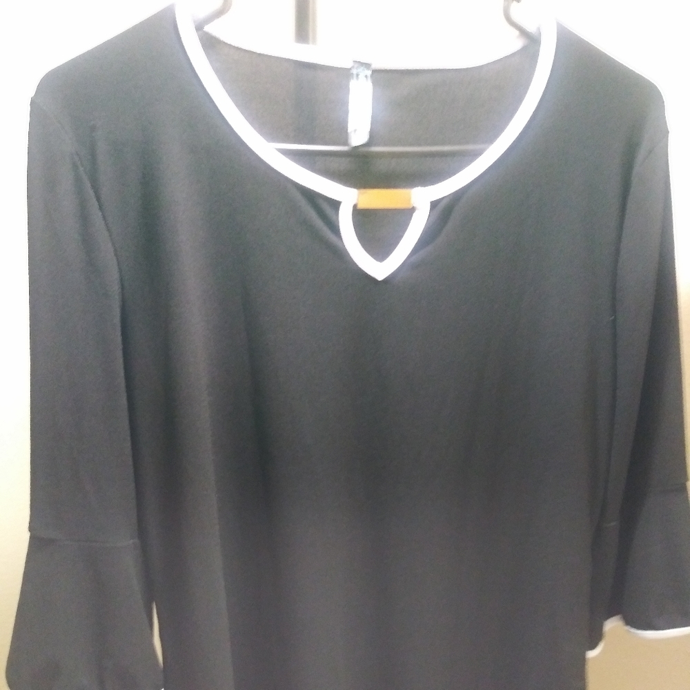 Black sheer blouse